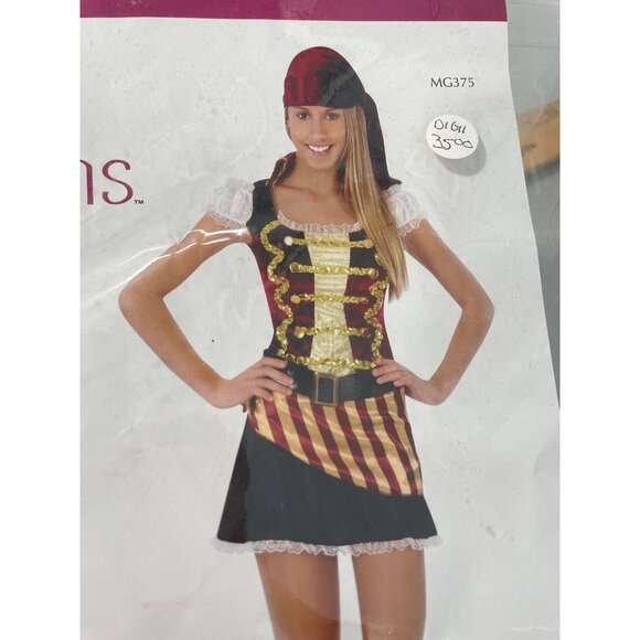Golden Pirate Teen Costume J2 Size 5-7 Magik KoolTeens Red Gold Halloween NEW - Picture 1 of 6